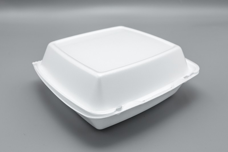 Carry-out container 1-comp.  #85HT1R  8 1/2&quot; x 8&quot; x 3 1/3&quot; White