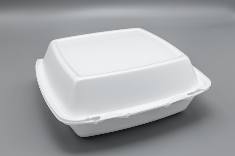 Carry-out container 3-comp.  #85HT3 8 1/2&quot; 8&quot; x 3 1/3&quot; White