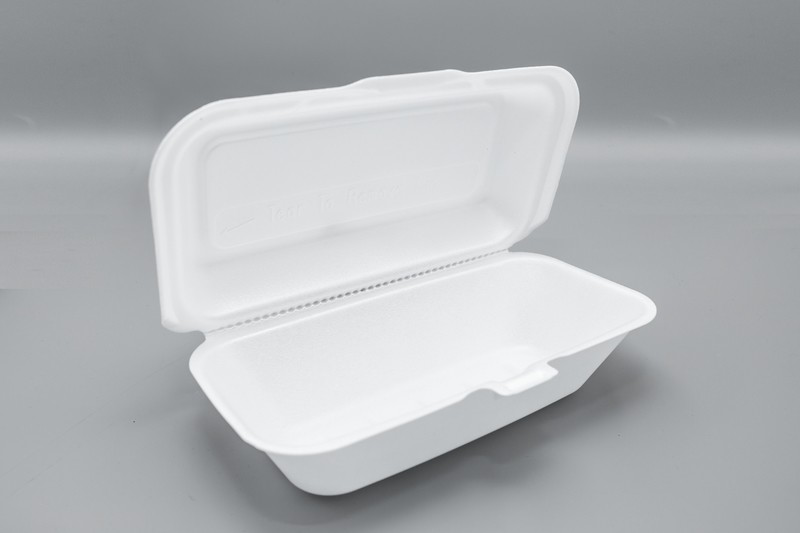 Carry-out container Hoagie #99HT1  9.8" x 5.3" x 3.3" White