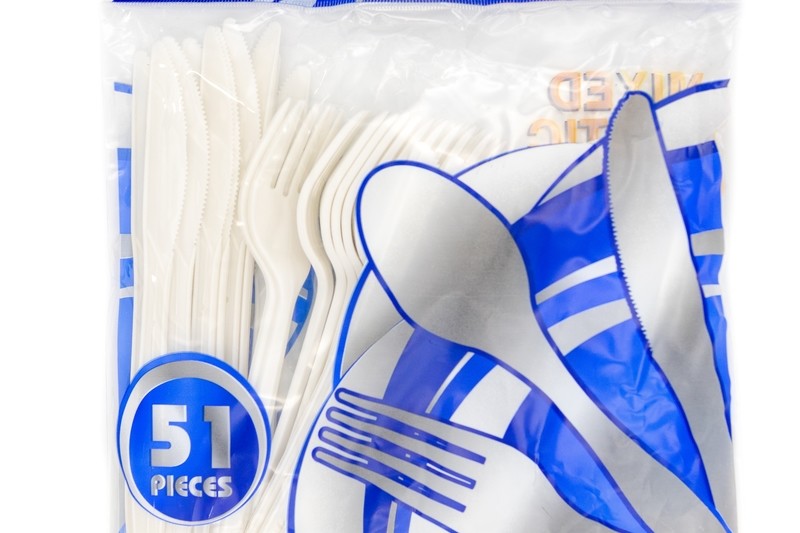 Cubiertos de Plastico 51pcs  White
