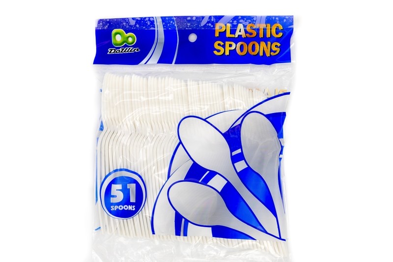 Cucharas de Plastico 51pcs  White