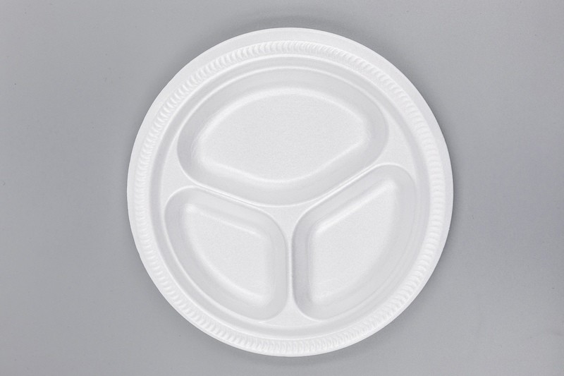 Readi Platos de Unicel Desechables 3 divisiones 12-10 1/4 12pcs 12-10 1/4" White