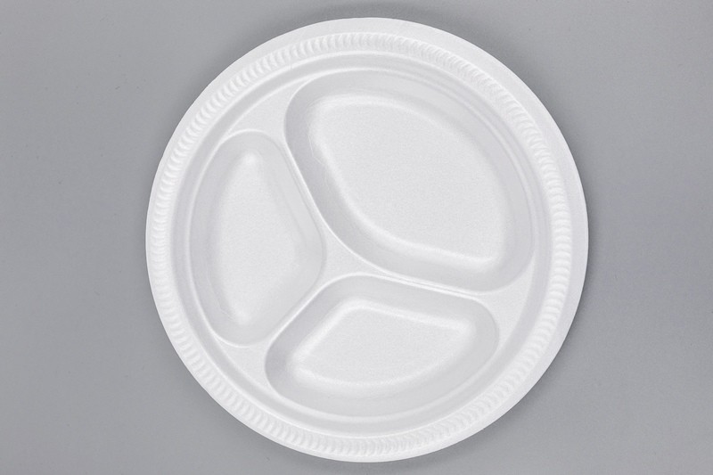 Readi Platos de Unicel Desechables 3 divisiones 8 7/8" 25pcs 8 7/8" White