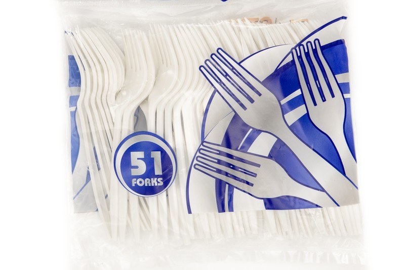 Tenedores de Plastico 51pcs  White