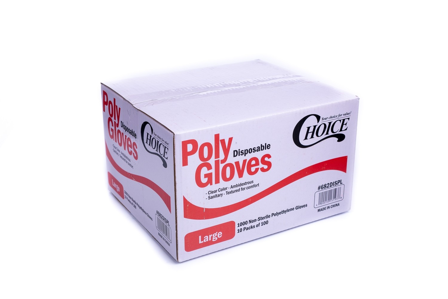 Poly Gloves Large (10/10/100ct)