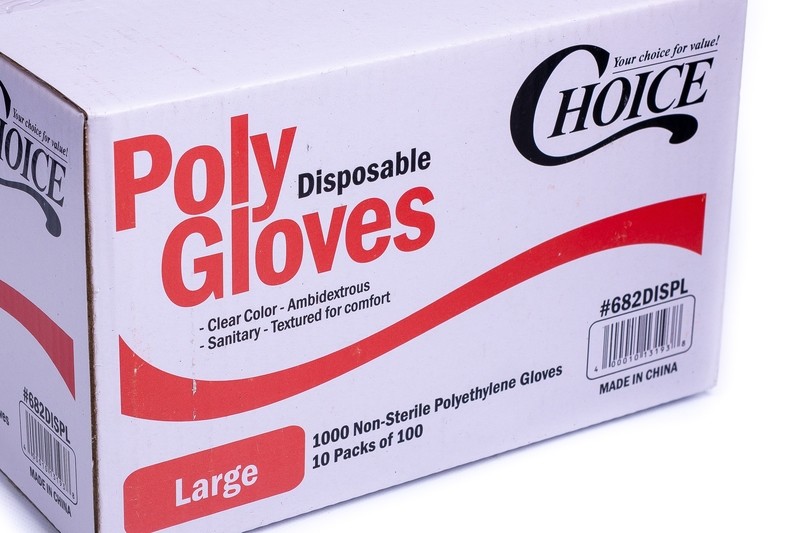 Poly Gloves Large (10/10/100ct)