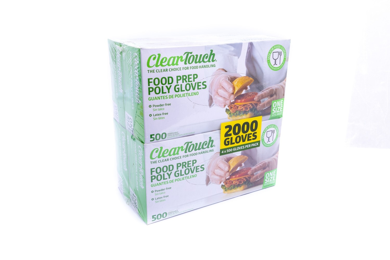 Clear Touch Poly Gloves Powder Free One Size 2000pcs