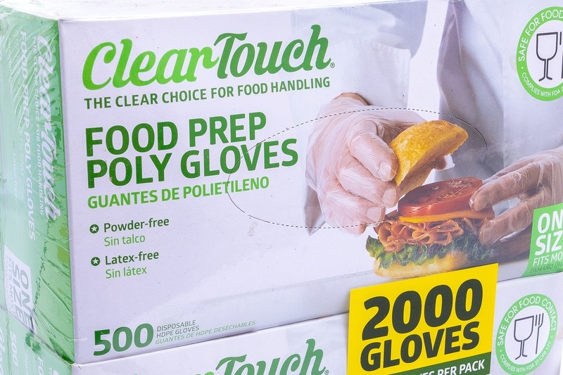 Clear Touch Poly Gloves Powder Free One Size 2000pcs