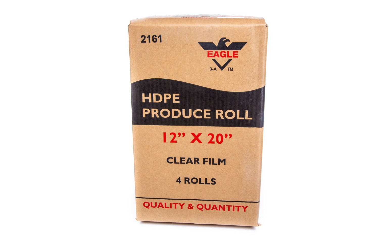 Eagle HDPE Produce Roll 12&quot; x 20 4rls Clear Film