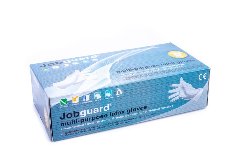Job Guard Multipurpose Latex Gloves Xtralarge-Large-Medium-Small 100pcs