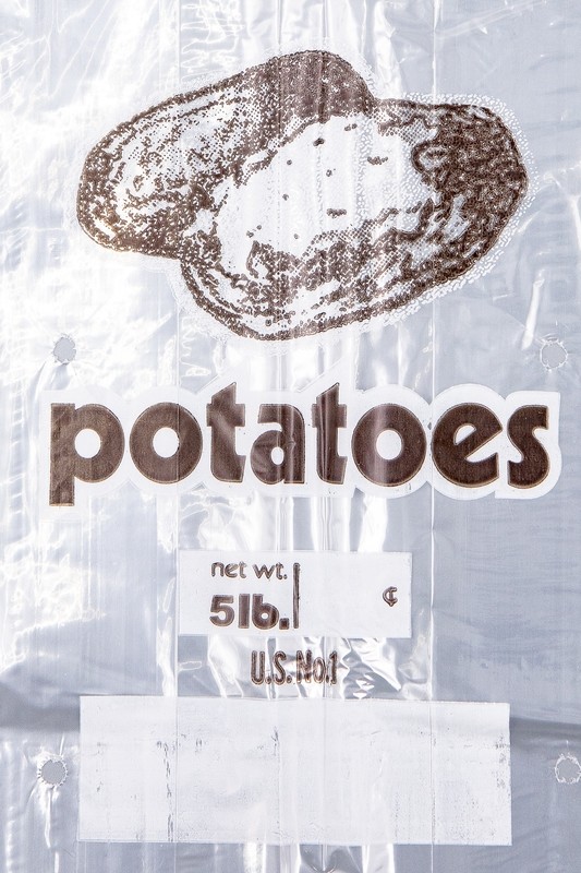 Potato Bag Clear Plastic 6" x 3.5" x 16" 1000pcs