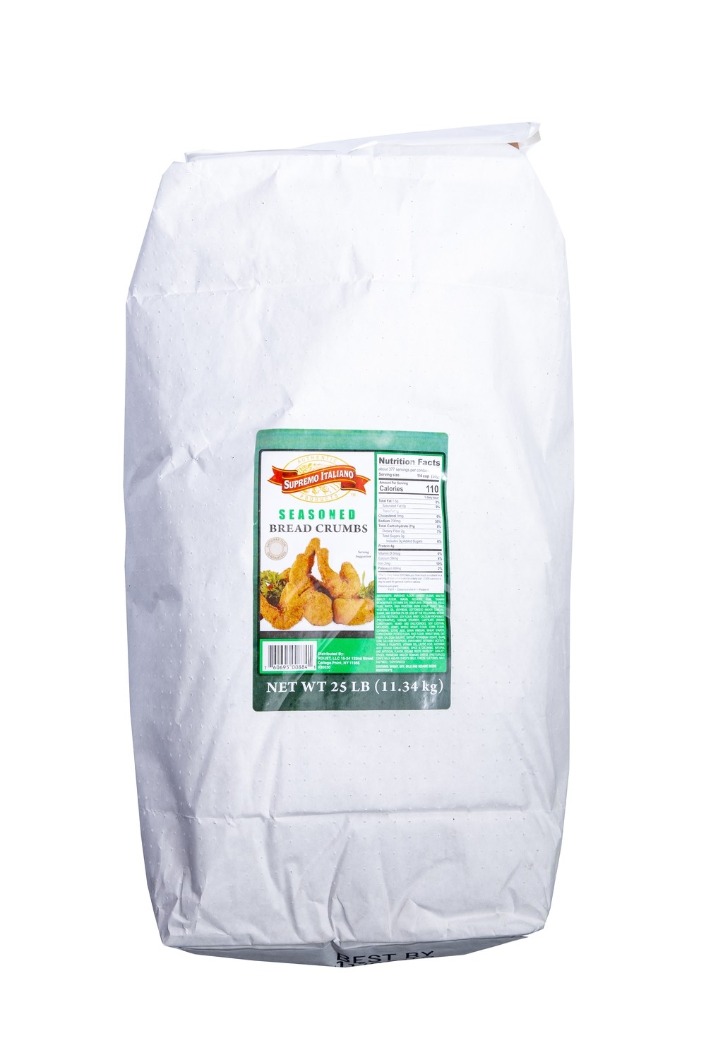 Supremo Italiano Seasoned Bread Crumbs 25 Lbs