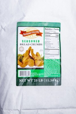 Supremo Italiano Seasoned Bread Crumbs 25 Lbs