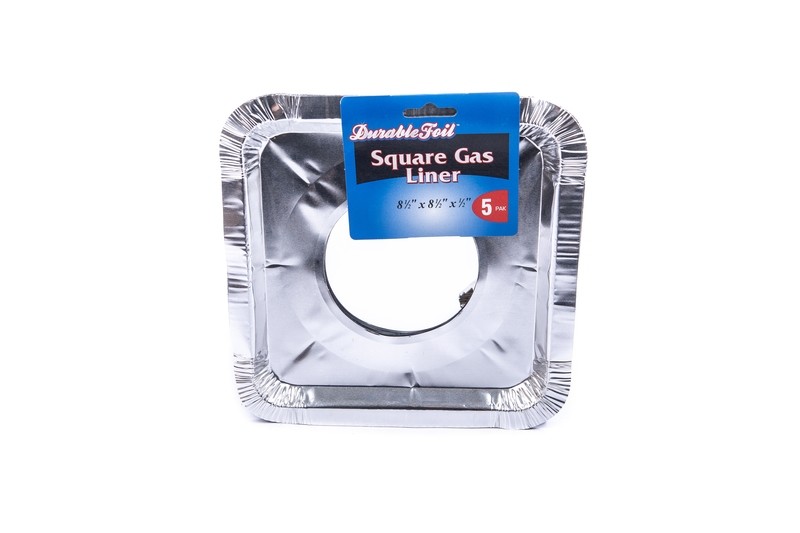 Durable Foil Square Gas Liner 8 1/2" x 8 1/2" x 1/2"