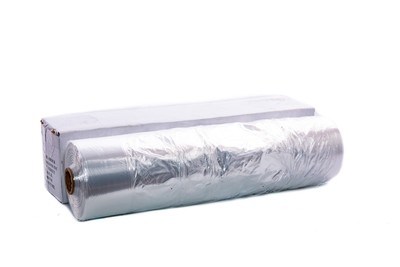 Los Dos Hermanos Clear Plastic Bag Roll 21"x6"x35" 0.75mil