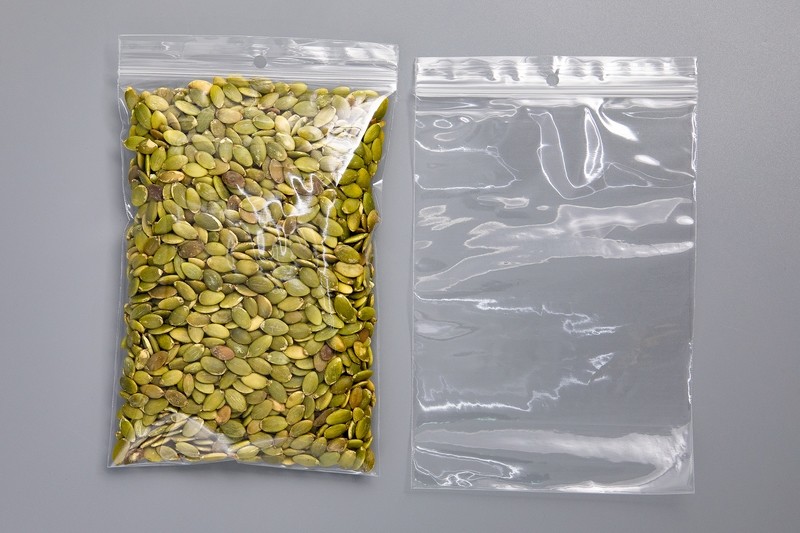 Polypropylene Zipper Bags W/ Hang Hole 5" x 7"  2mil