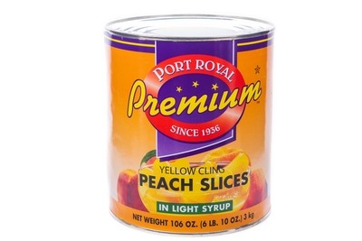 Port Royal Tellow Cling Peach Slices in Ligth Syrup 6 Lbs 10oz
