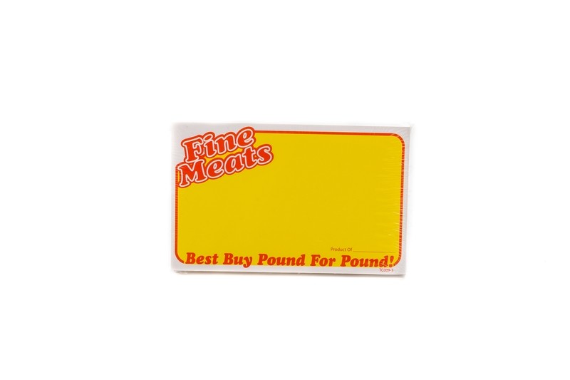 Retail Price Tags/Stickers 5x7 Fine Meats&quot;