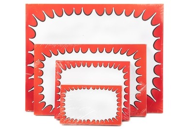 Retail Price Tags/Stickers 3x5 Red Frame