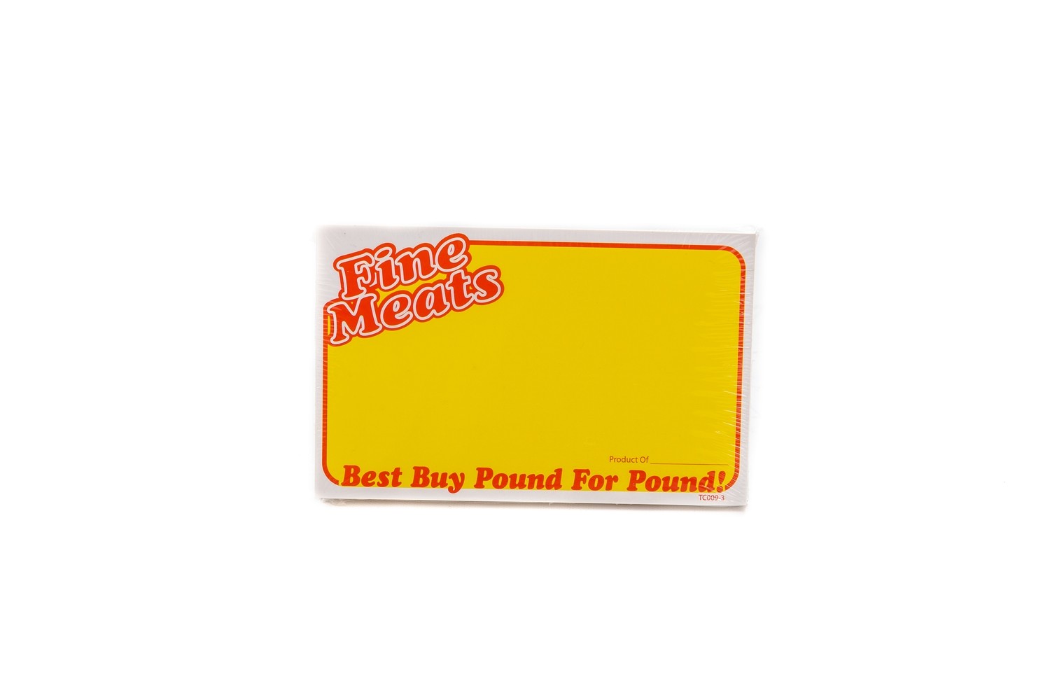 Retail Price Tags/Stickers 7x11 &quot;Fine Meats&quot;