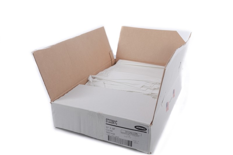 Noramco Clear Trash Bags 33"x39" 33 Gal
