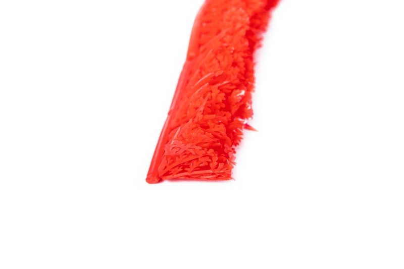 Red Plastic Divider Display for Meat Poultry with white base