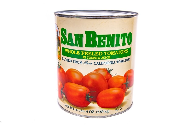 San Benito Whole Peeled Tomatoes in Tomato Juice 6lbs