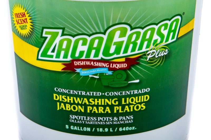 ZacaGrasa Concentrated PLUS Dishwashing Liquid Fresh Scent/ Limpiador Concentrado para platos, Ollas y Sartenes con Fragancia Fresca 5 Gal