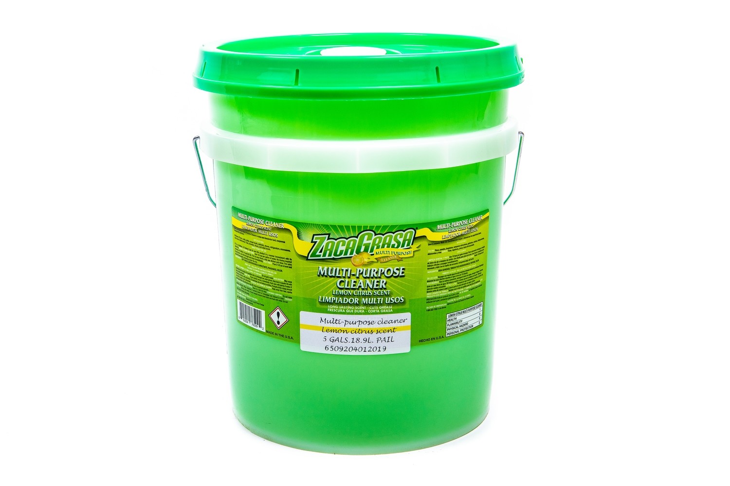 ZacaGrasa Multipurpose Cleaner &quot;Lemon Scent&quot;/ Limpiador Multi Usos &quot;Fragancia Limon&quot; 5 Gal