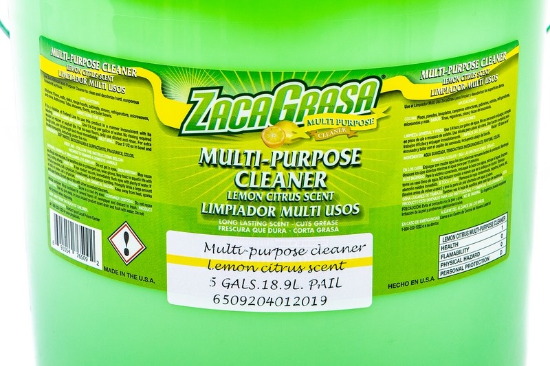 ZacaGrasa Multipurpose Cleaner "Lemon Scent"/ Limpiador Multi Usos "Fragancia Limon" 5 Gal