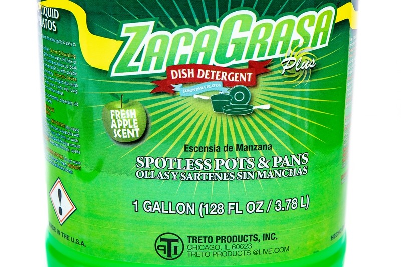 ZacaGrasa PLUS Dishwashing Liquid Detergent Apple Scent/ Limpiador para platos, Ollas y Sartenes con Fragancia Manzanas Frescas 4/1 Gal
