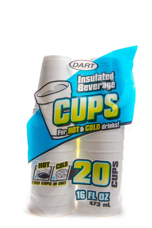 Dart Foam Cup 16oz Retail (12/20ct) #16FP20