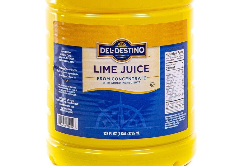 Del Destino Lime Juice From Concentrate 1 Gallon