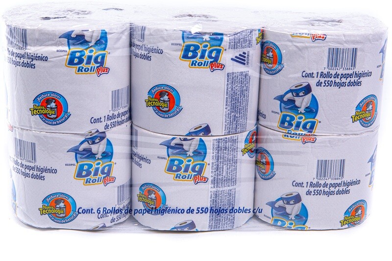 Big Roll 550 8 packs/6 Rolls Toilet Paper