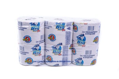 Big Roll 550 8 packs/6 Rolls Toilet Paper