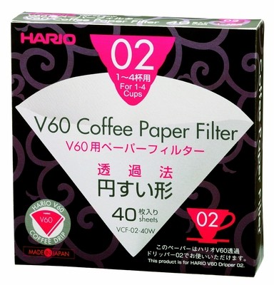 Hario V60 suodatinpaperi 02 koon suodatinsuppiloon, laatikko