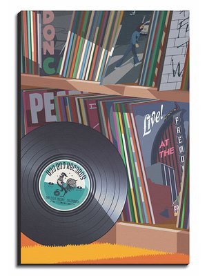Boo Boo Records Collection Art Print - Small