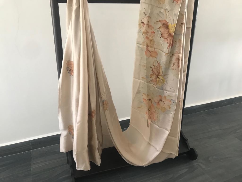 Satin Brown Saree