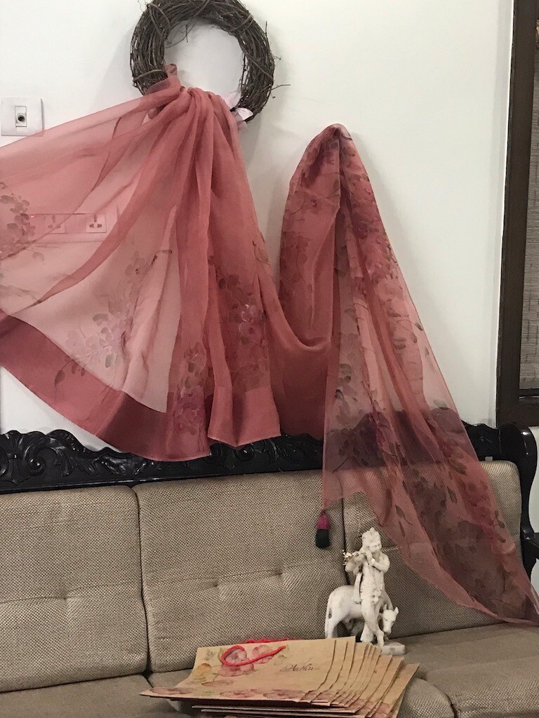 Organza Brown Saree