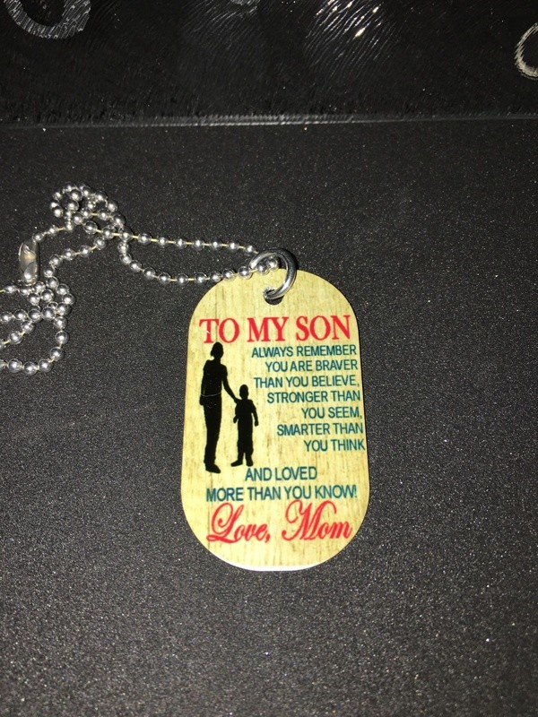 To My Son, Love Mom Dog Tag