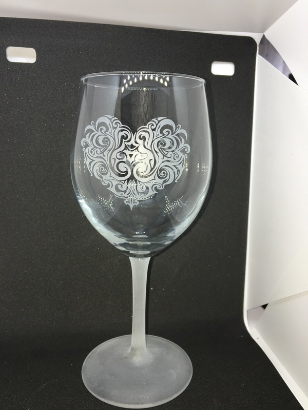 Custom Etched Wine Glass