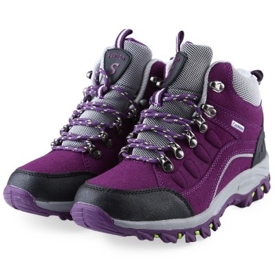 Casual Outdoor Block Color Lace Up Ladies Hiking Sports Shoes