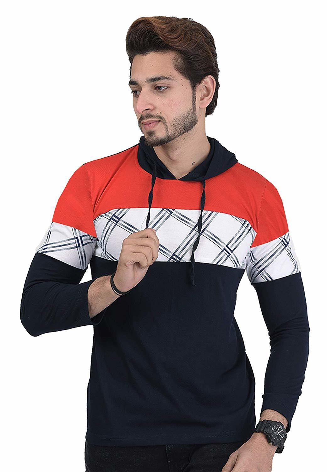 Shaun Men&#39;s Cotton Full Sleeve Hooded T-Shirt