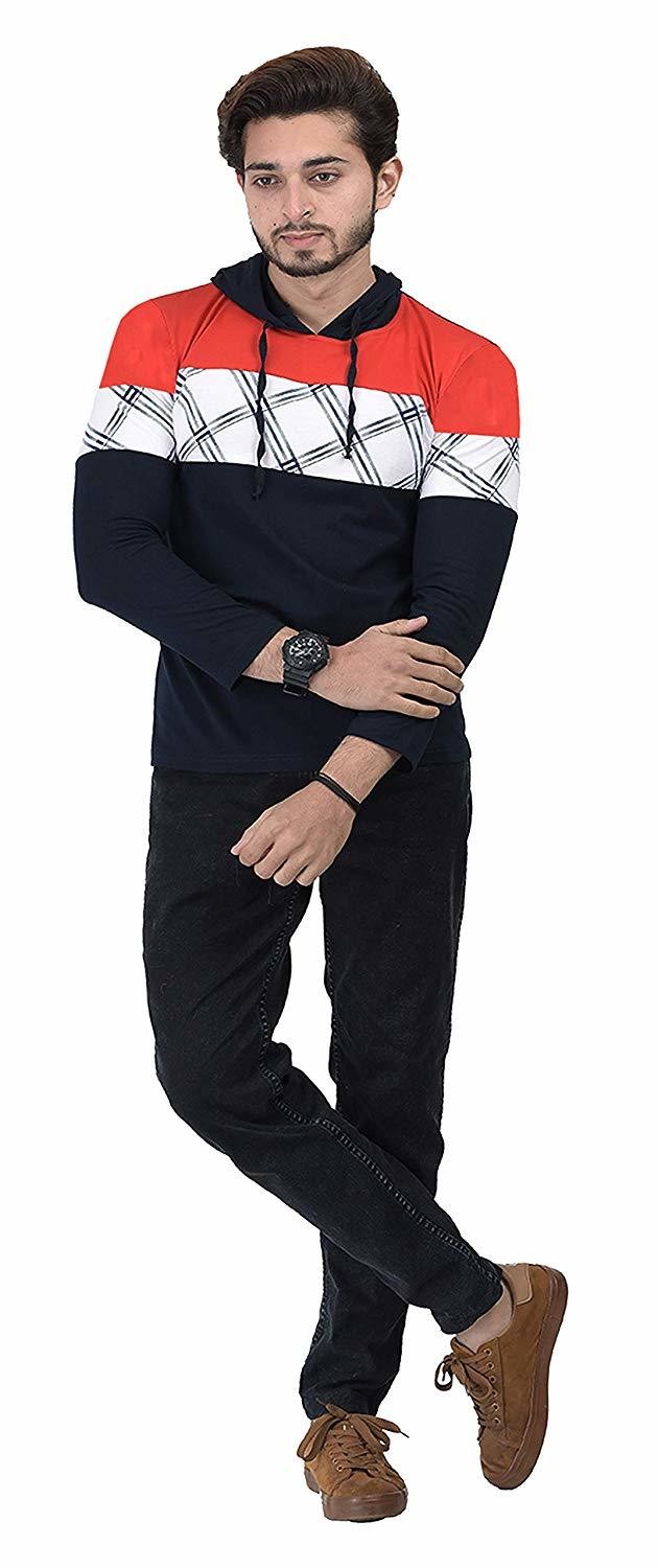 Shaun Men&#39;s Cotton Full Sleeve Hooded T-Shirt