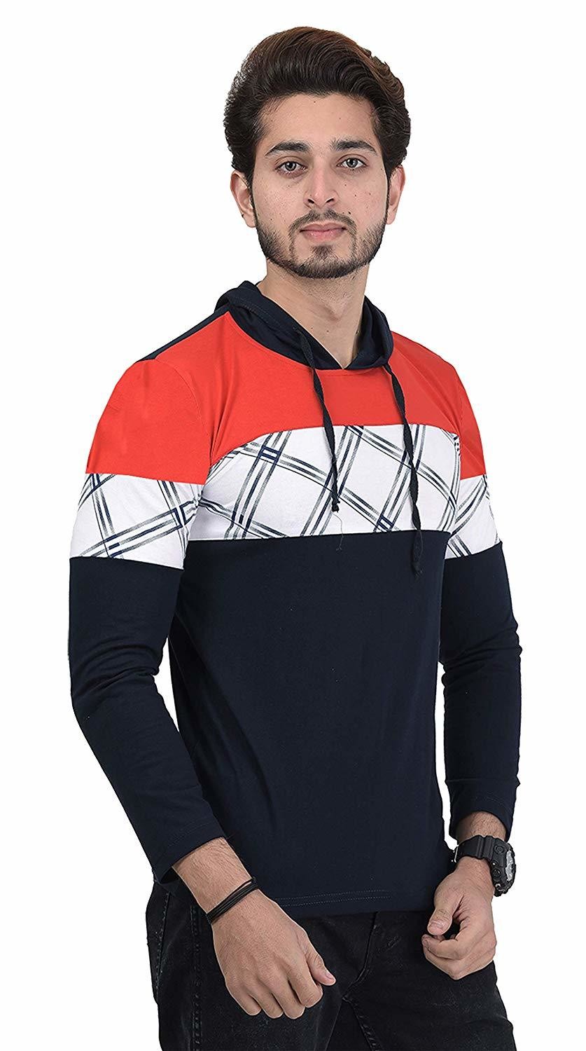 Shaun Men&#39;s Cotton Full Sleeve Hooded T-Shirt