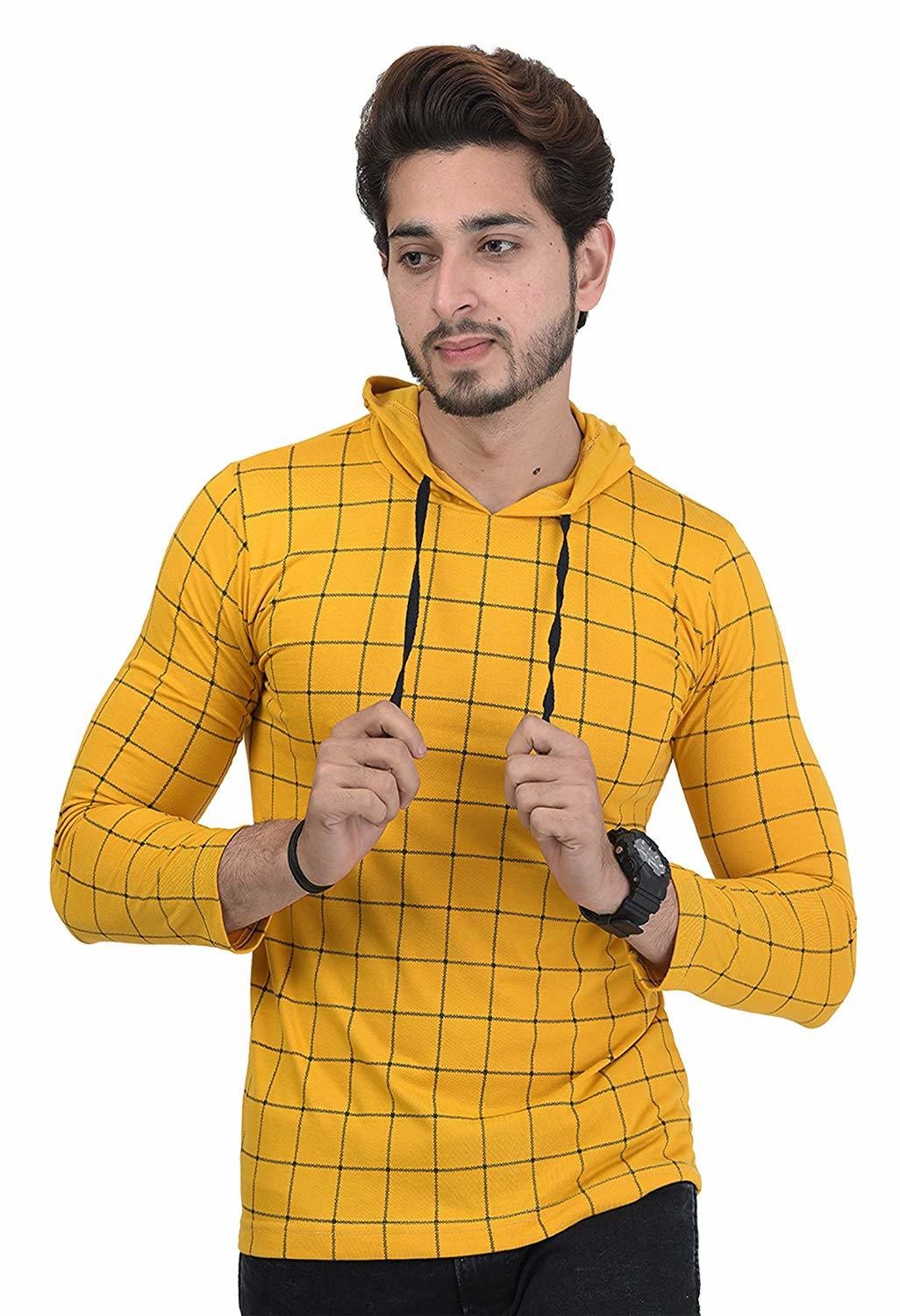 Shaun Men&#39;s Cotton Full Sleeve Hooded T-Shirt