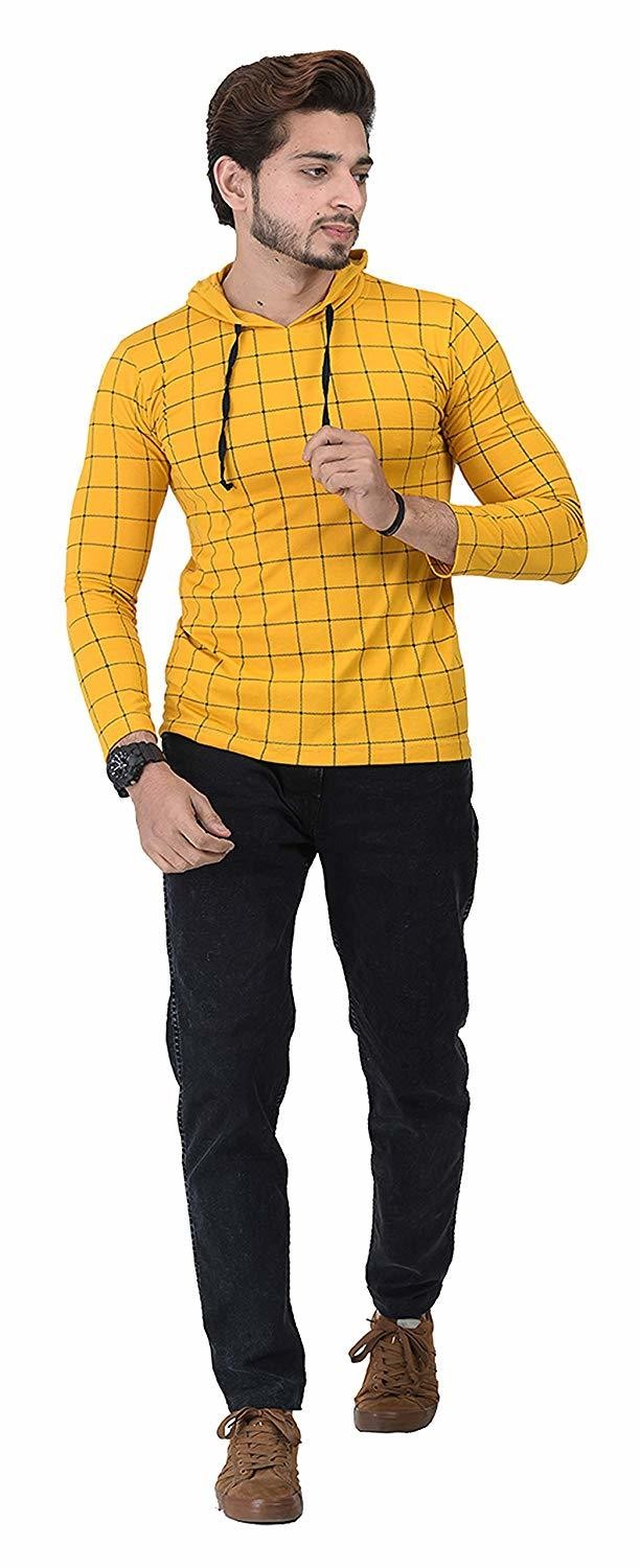 Shaun Men&#39;s Cotton Full Sleeve Hooded T-Shirt