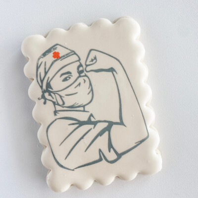 Male Nurse With Mask Silkscreen Stencil