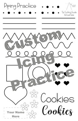 Custom Icing Practice Sheet