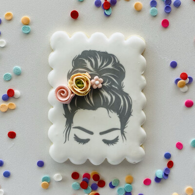 Messy Bun Silkscreen Stencil